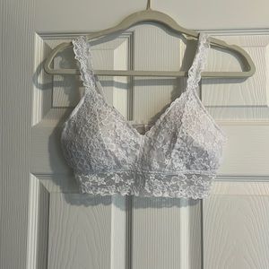 White lace bralette